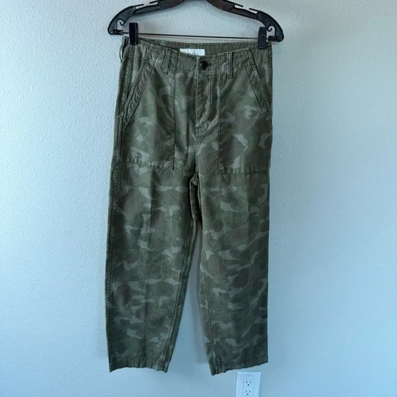 THE GREAT. The Admiral Twill Pants Desert Camo Boho Casual Women’s Size 25 - Picture 3 of 15